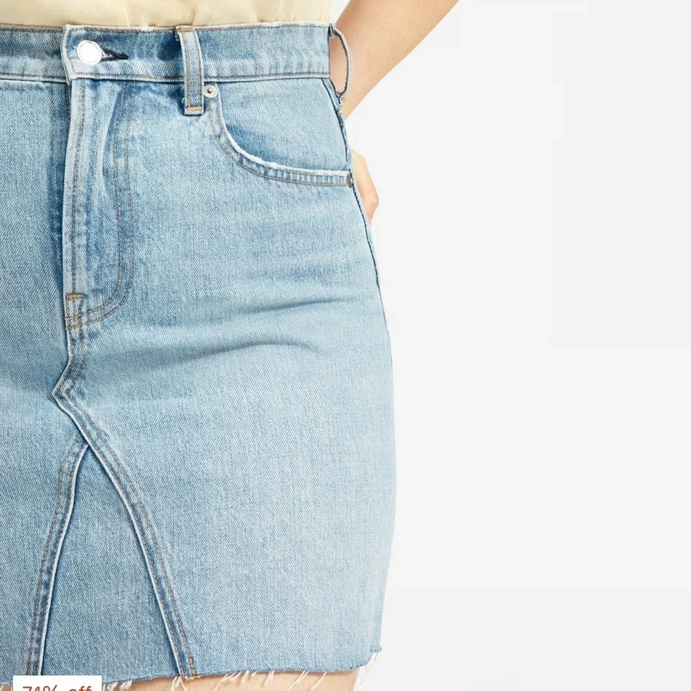 Everlane The Reconstructed Denim mini Skirt size 29